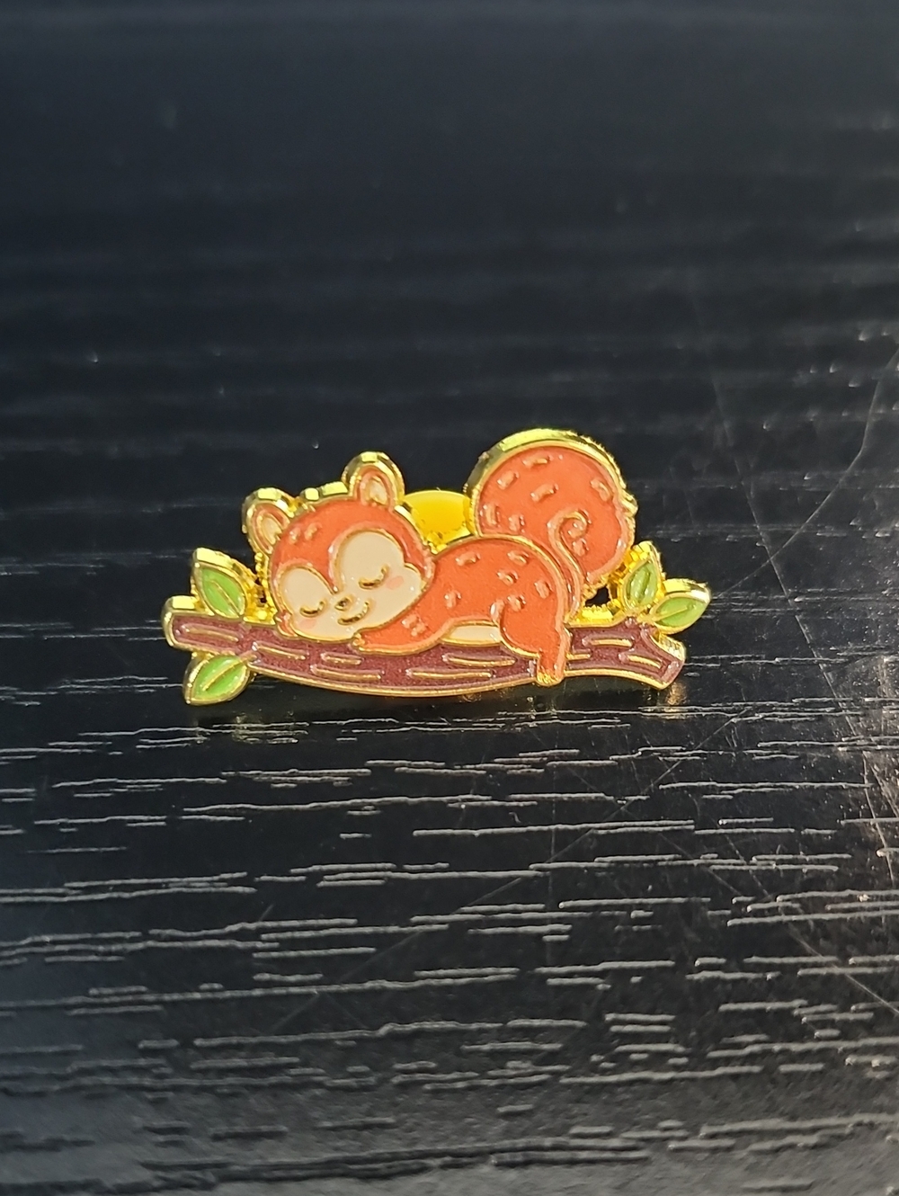 Cute Sleeping Squirrel Enamel Pin